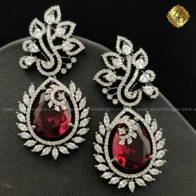 Crystal Ruby Red AD Earrings