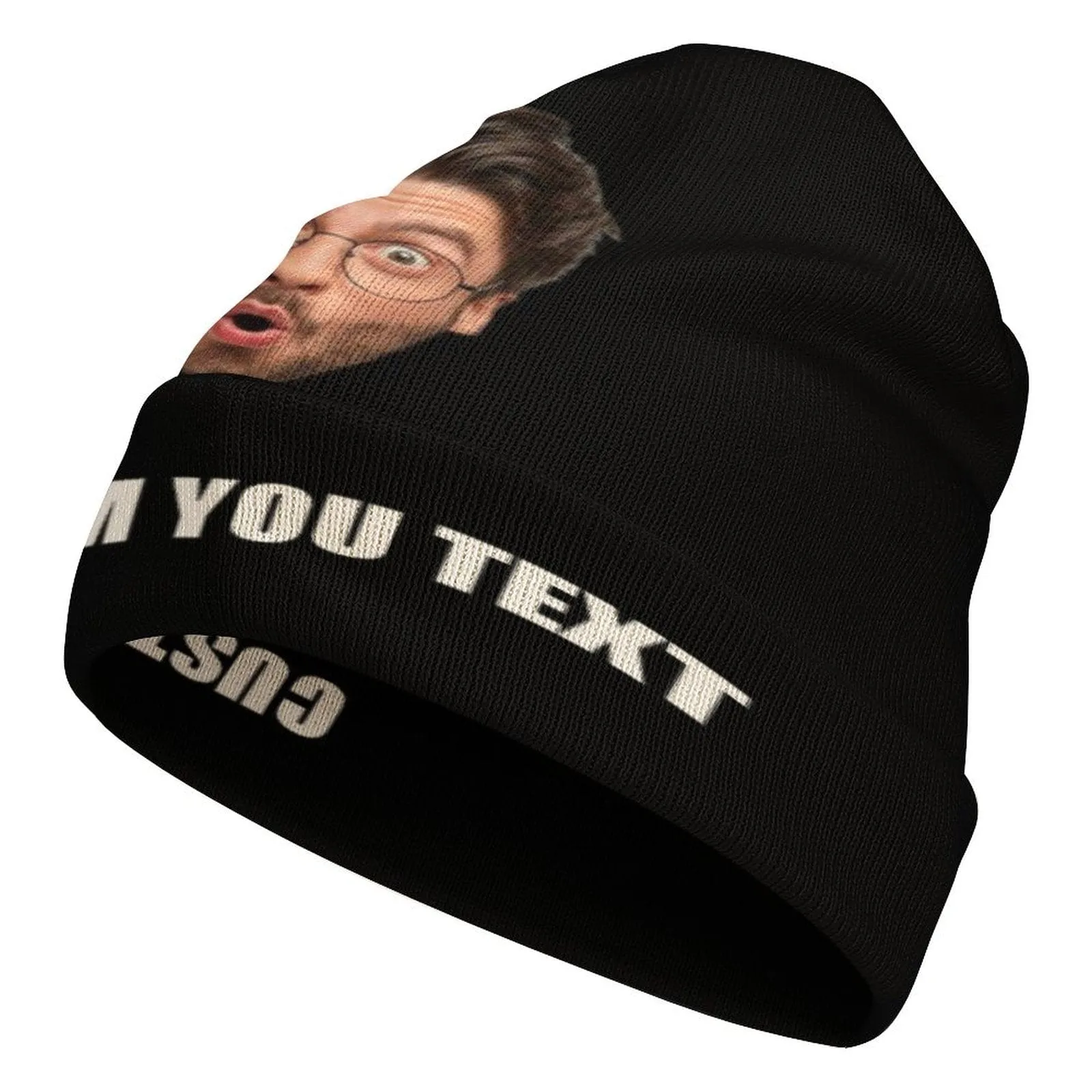 Custom Face&Text Multicolor Unisex All Over Printed Knitted Hat