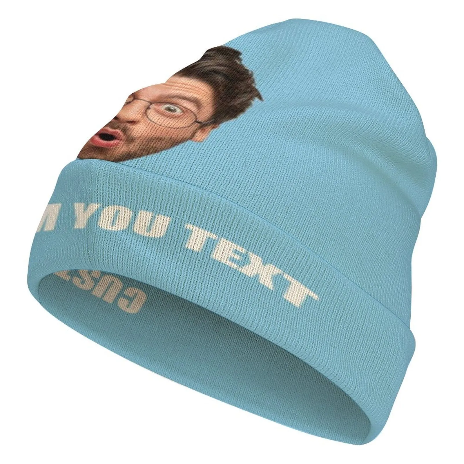 Custom Face&Text Multicolor Unisex All Over Printed Knitted Hat