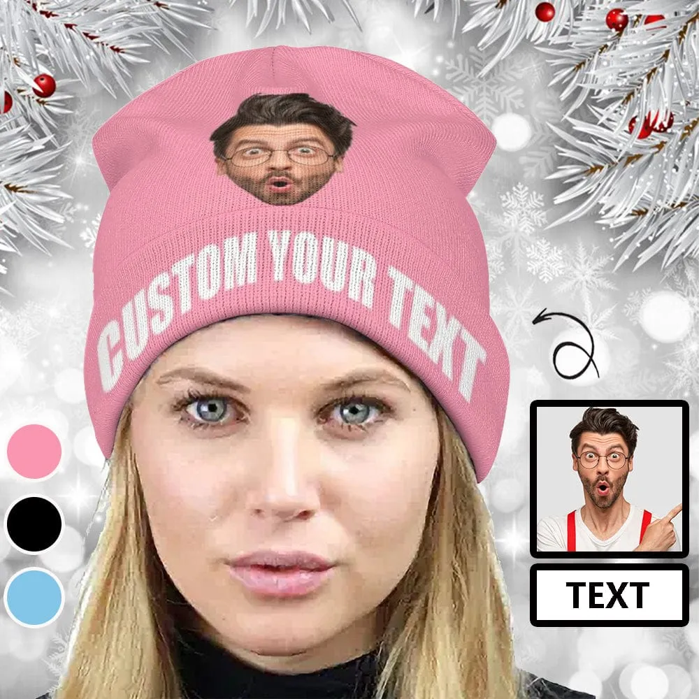 Custom Face&Text Multicolor Unisex All Over Printed Knitted Hat