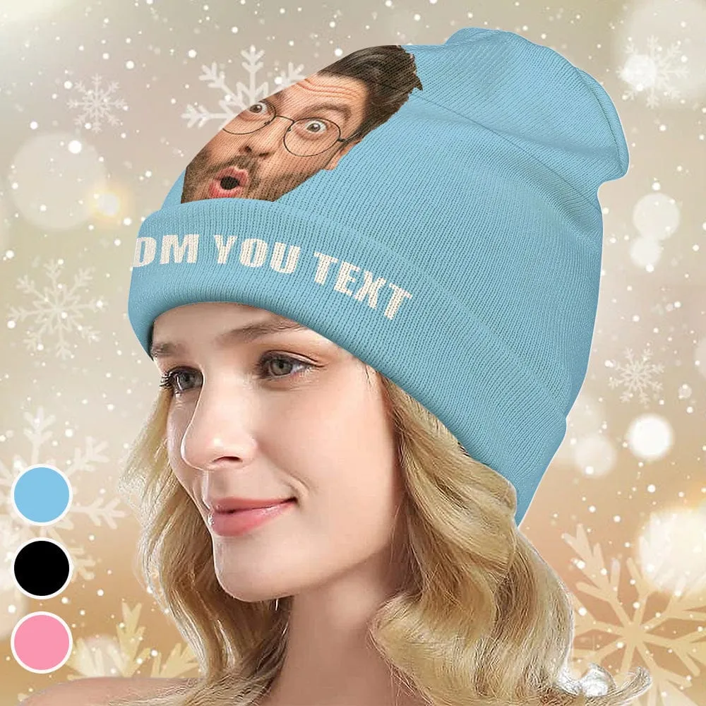 Custom Face&Text Multicolor Unisex All Over Printed Knitted Hat