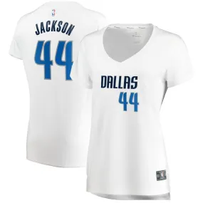 Dallas Mavericks Justin Jackson Fanatics Branded Replica Fast Break Player Association Jersey Womens - White | Ireland P5205Q3