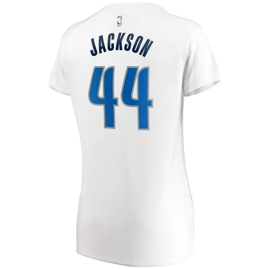 Dallas Mavericks Justin Jackson Fanatics Branded Replica Fast Break Player Association Jersey Womens - White | Ireland P5205Q3