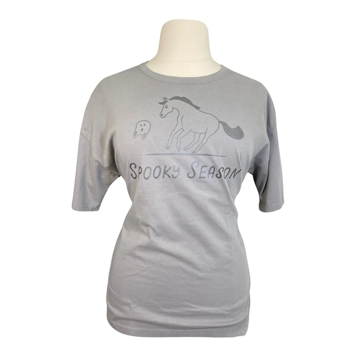 Dapplebay 'Spooky Season' Tee in Grey - Women's XXL