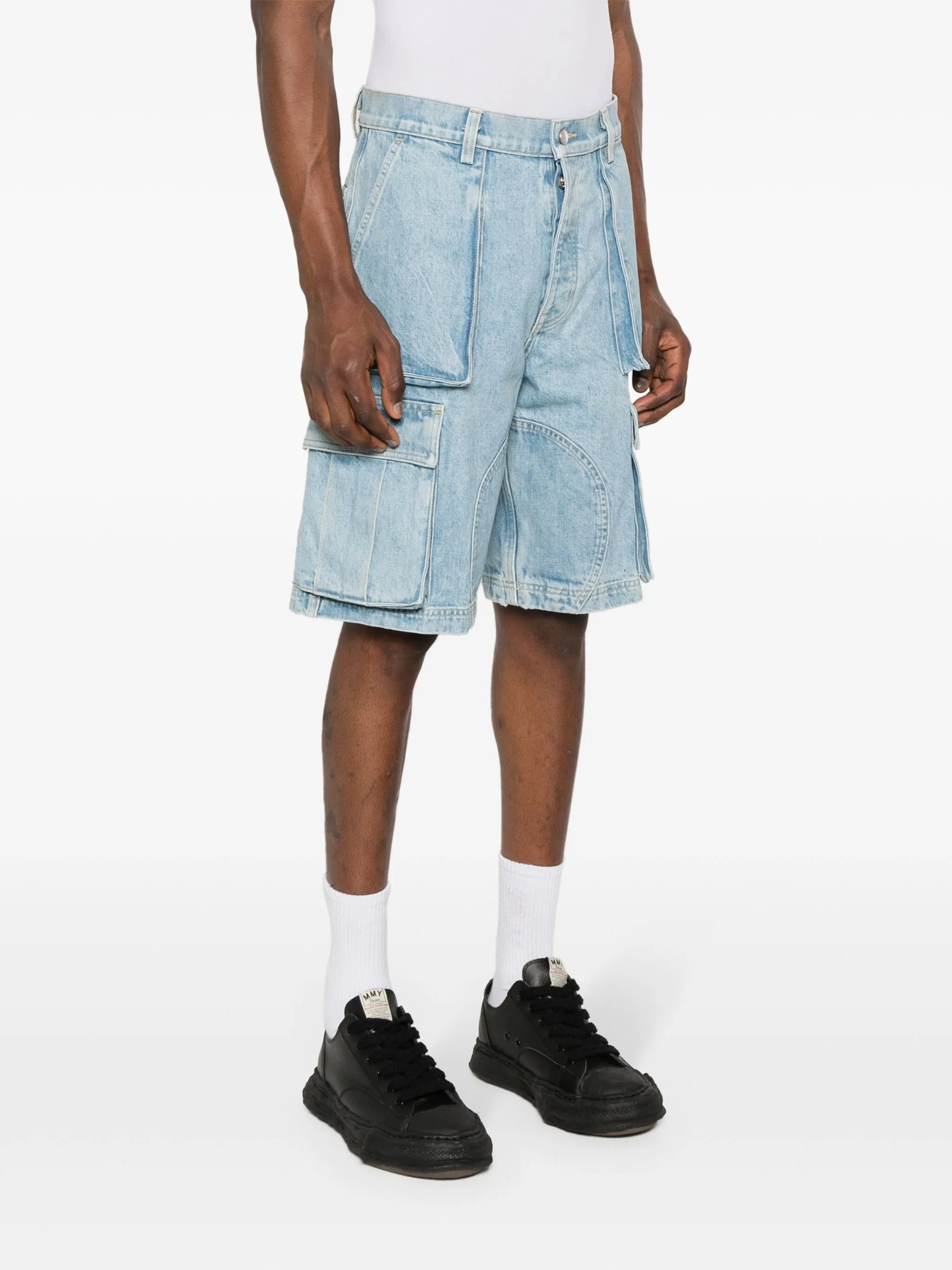 DENIM LOGO CARGO SHORTS