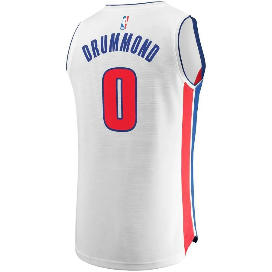 Detroit Pistons Andre Drummond Fanatics Branded Replica Fast Break Player Association Jersey Kids - White | Ireland W1146K8