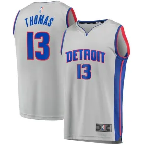 Detroit Pistons Khyri Thomas Fanatics Branded Replica Fast Break Player Statement Jersey Kids - Grey | Ireland K9840R9