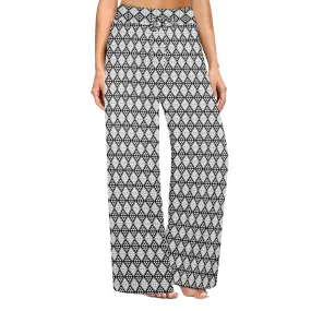 diamond life times 2 Women's Wide Leg Lounge Pants (Model L77)