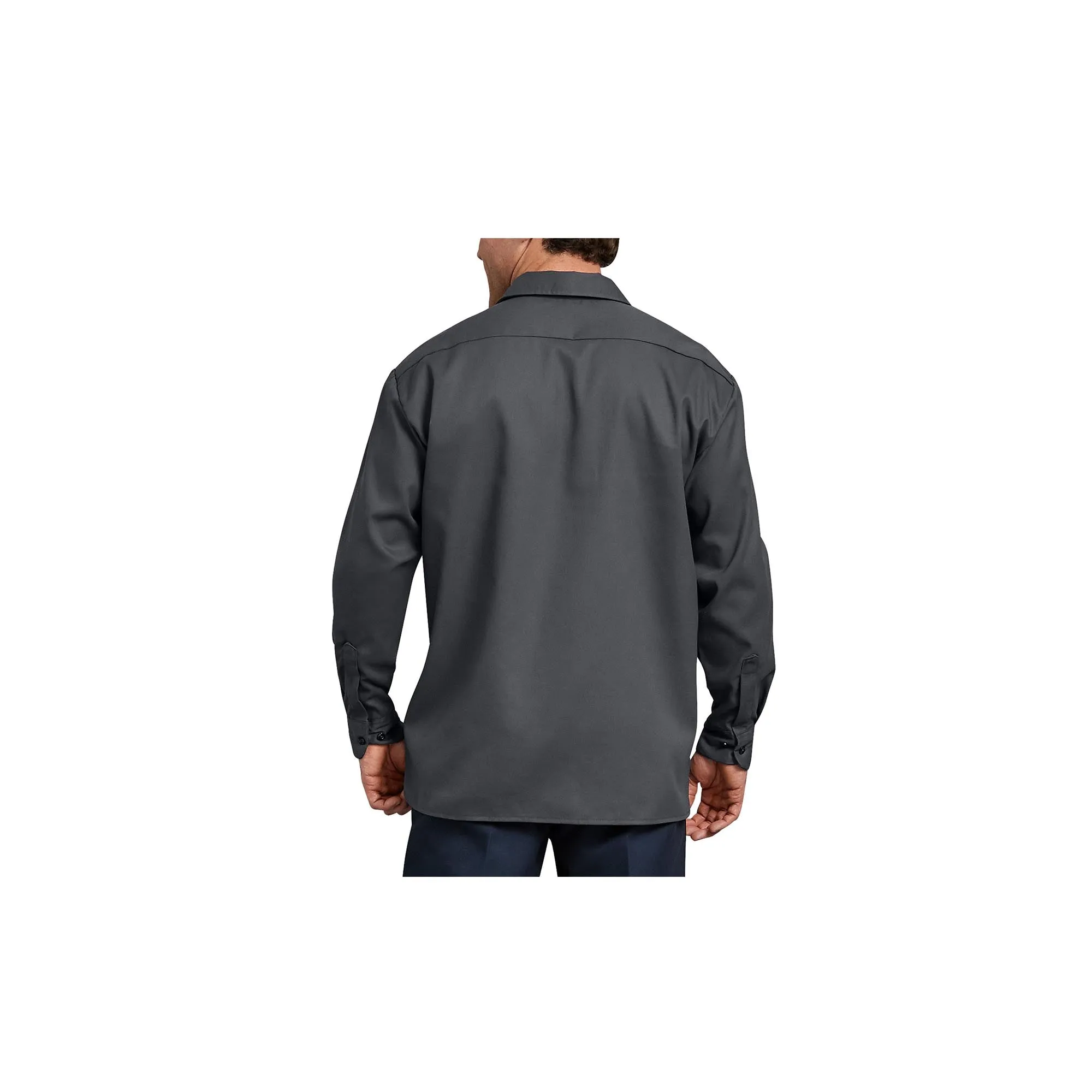 Dickies FLEX Relaxed Fit Long Sleeve Twill Work Shirt Charcoal Gray