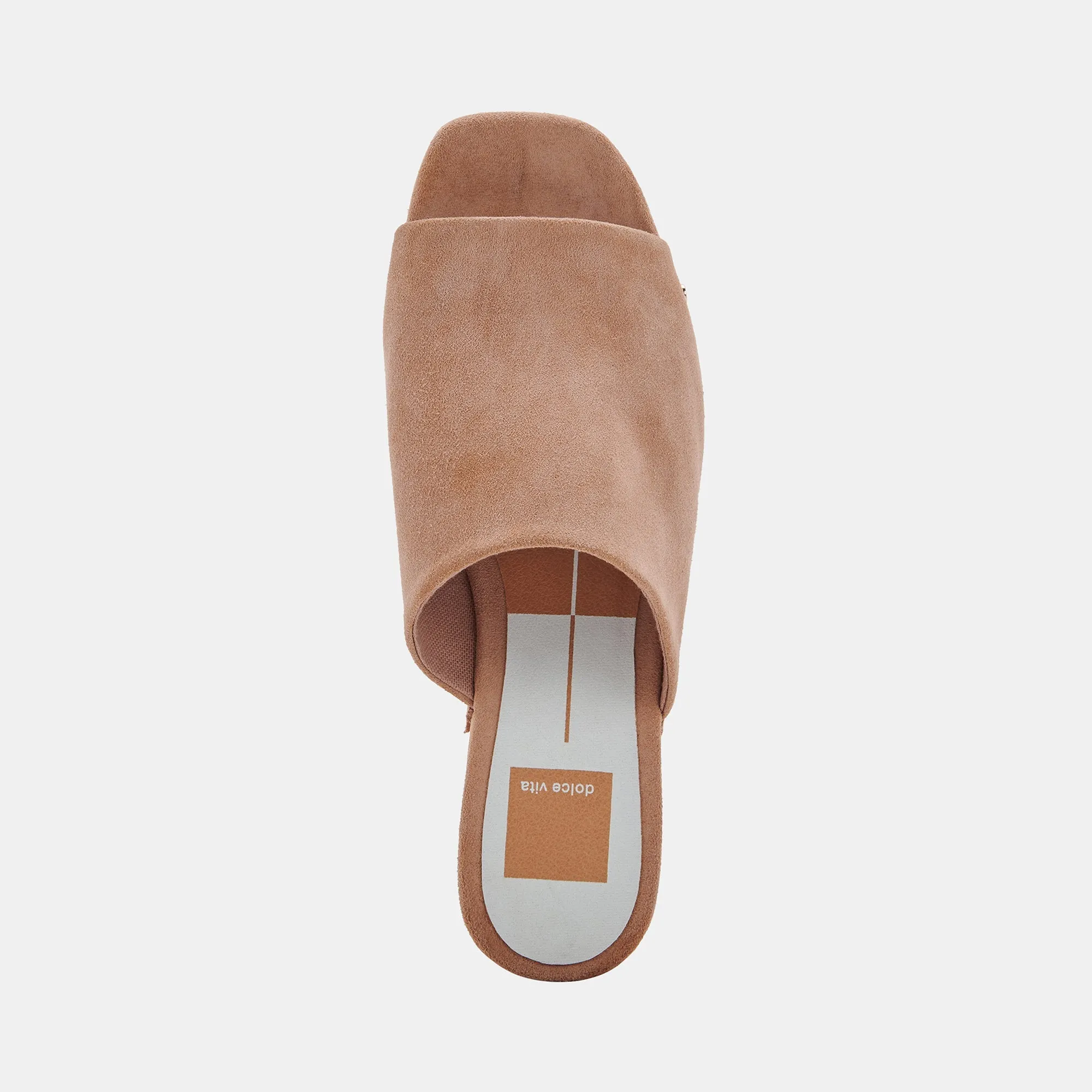 DORADO MULES IN TAUPE SUEDE - re:vita