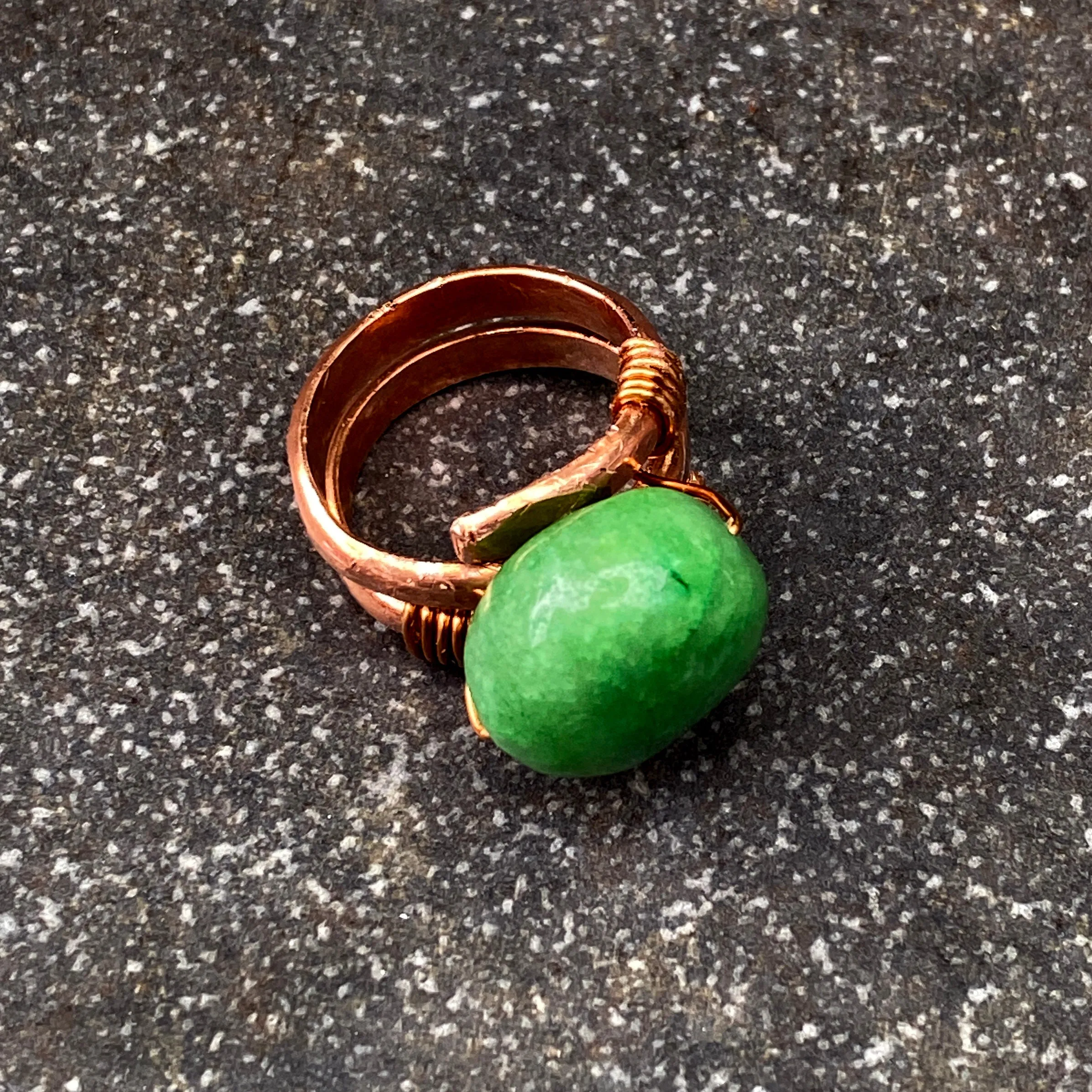 Emerald and Copper Ring