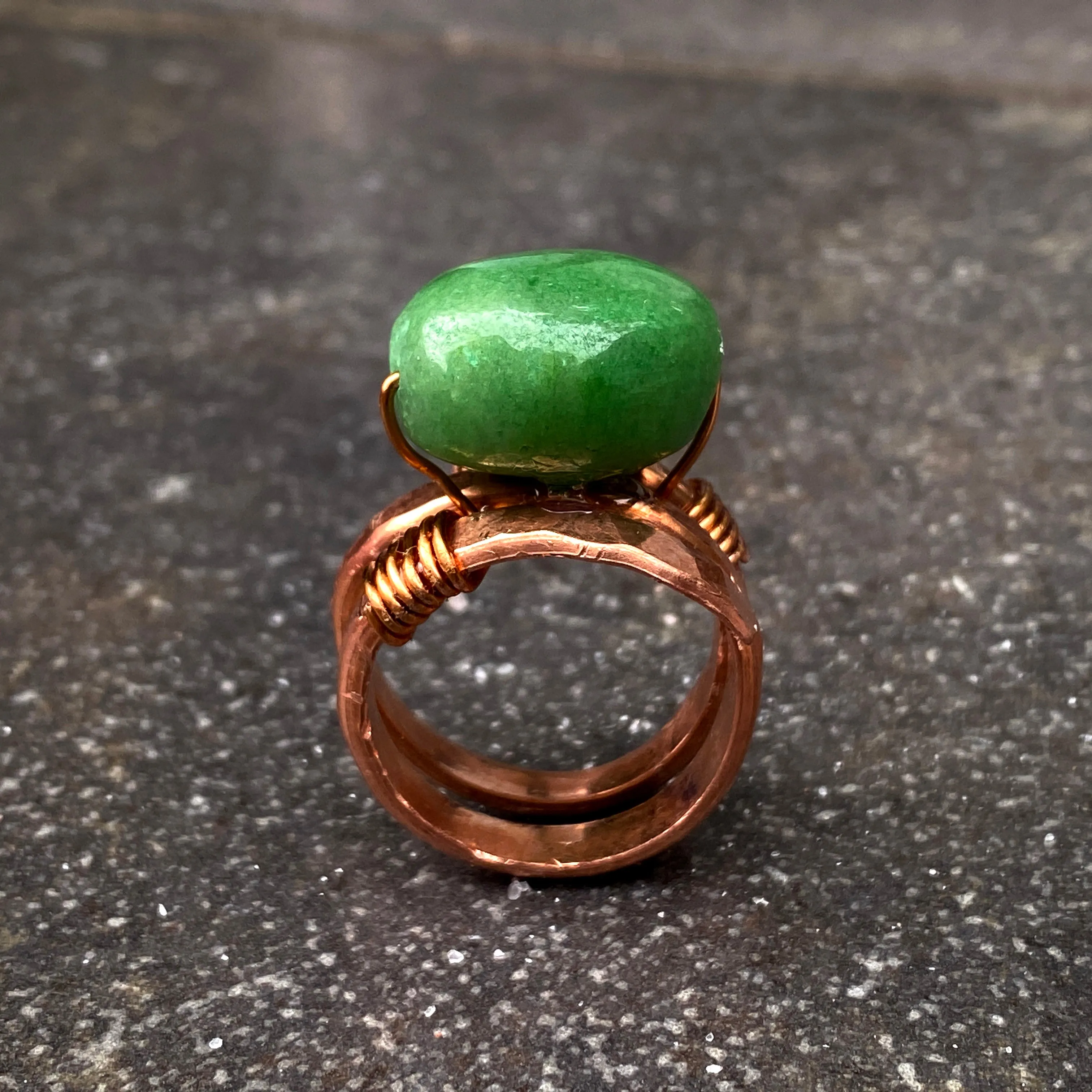 Emerald and Copper Ring