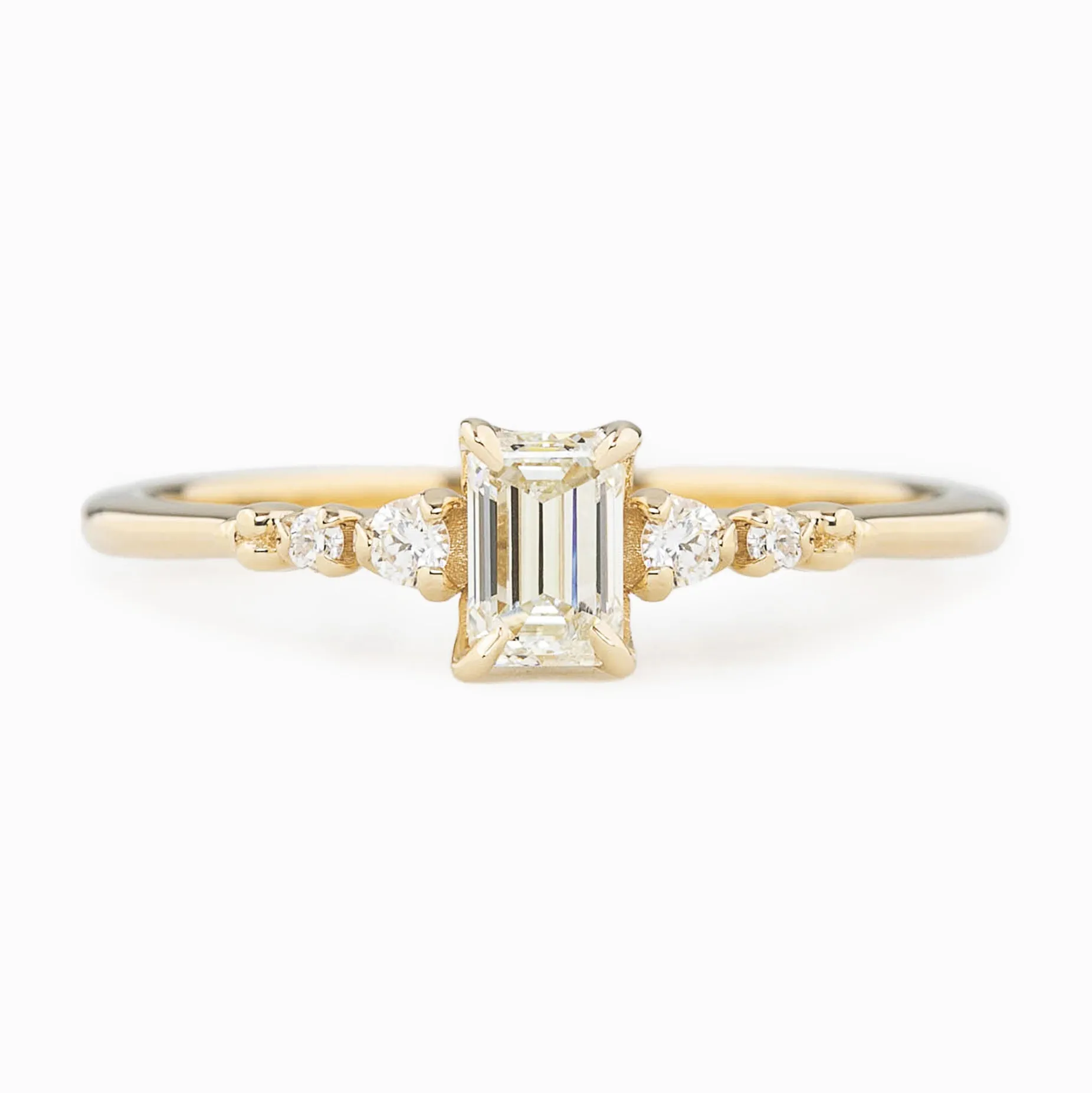 Estel Luxe 0.37ct Emerald Cut Diamond Ring, 14k Yellow Gold (One of a kind)