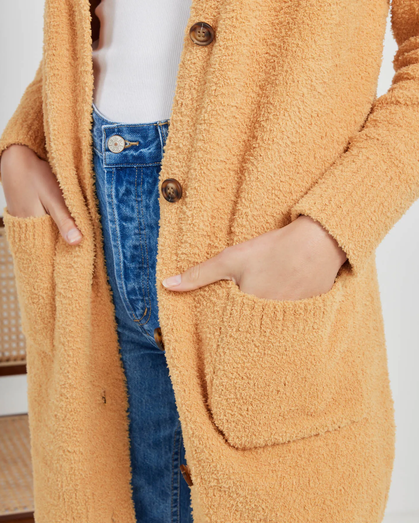 Faith Cardigan-Mustard