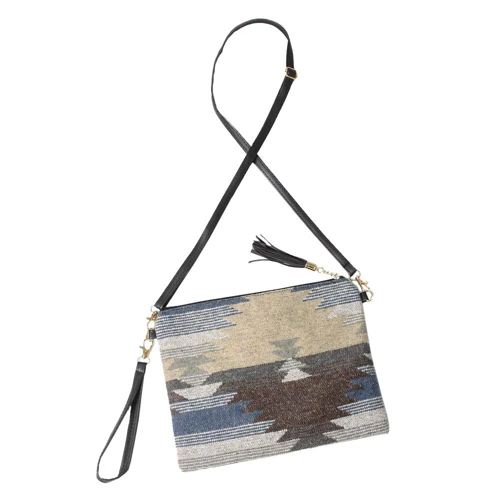 Fashionable Western Patterned Crossbody Clutch Bag