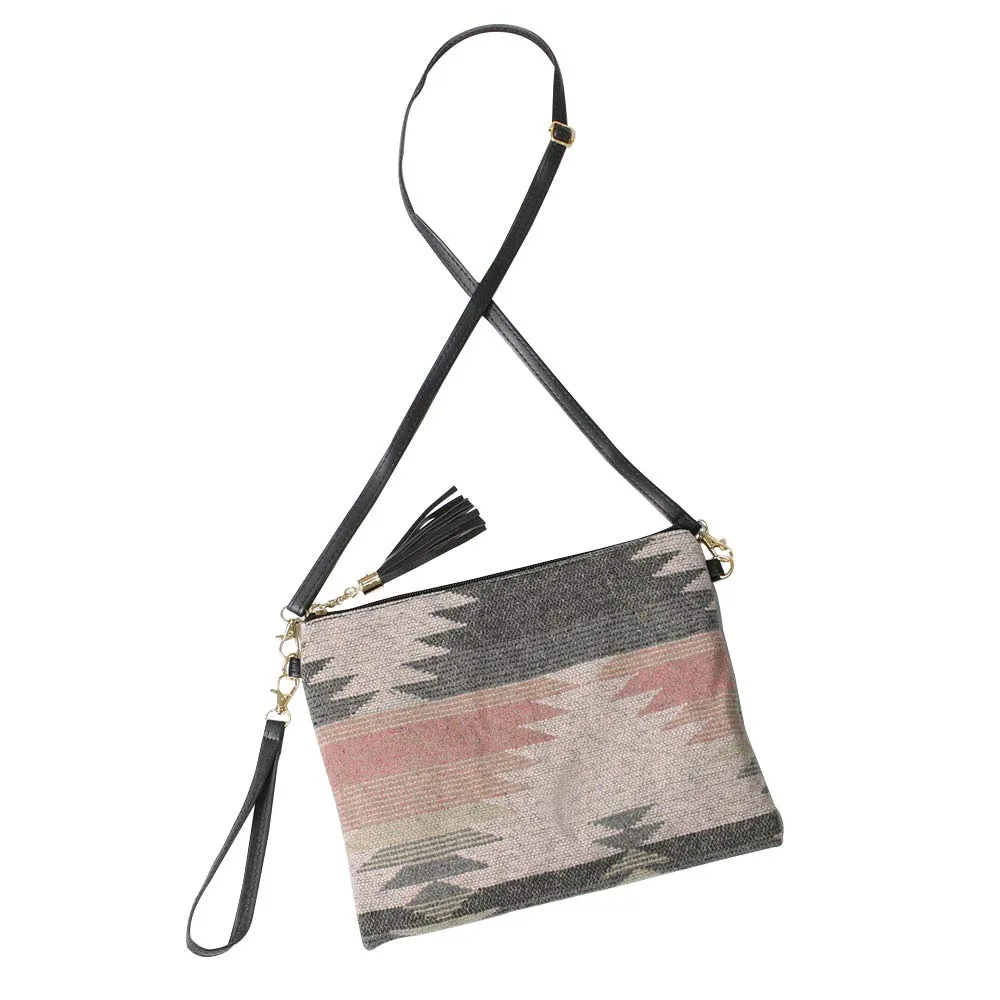 Fashionable Western Patterned Crossbody Clutch Bag