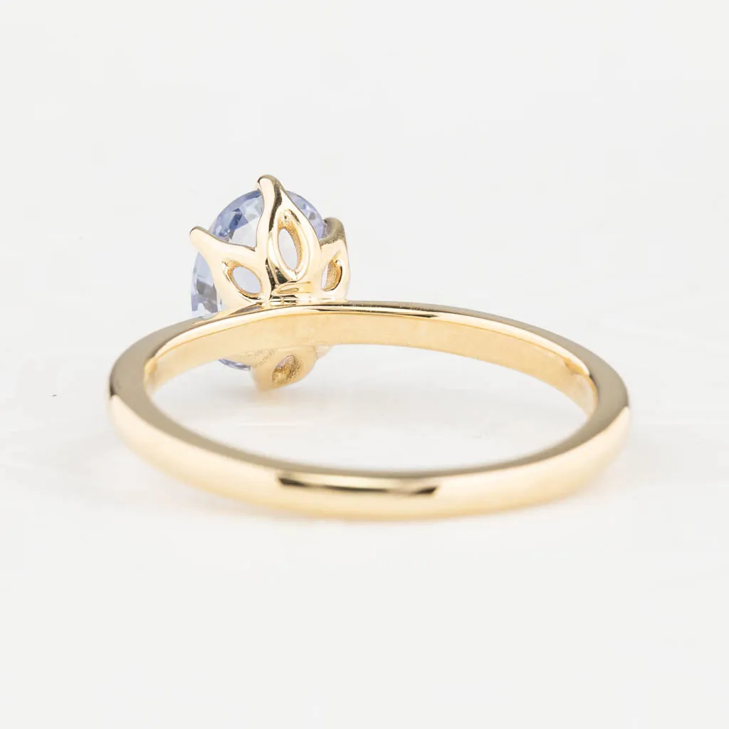 Floryn Ring 1.15ct Light Blue Unheated Sapphire, 14K Yellow Gold (One of a kind)