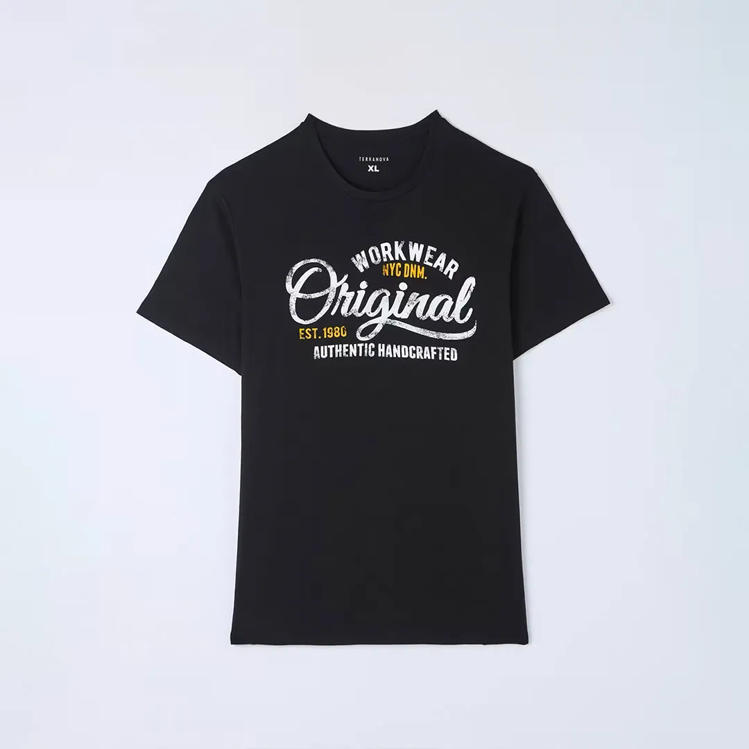 Front Writing Short Sleeve T-Shirt