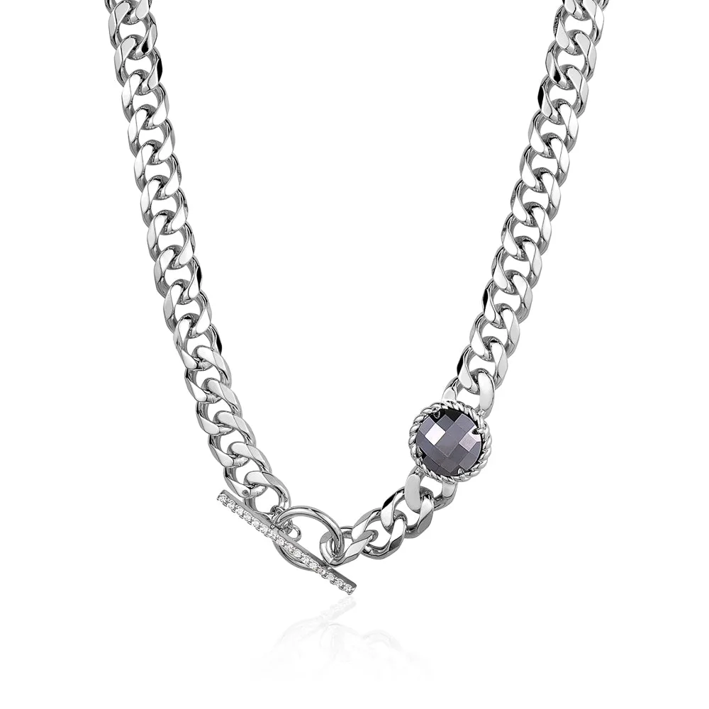 GOURMETTE FANCY NECKLACE CLEAR CRYSTAL