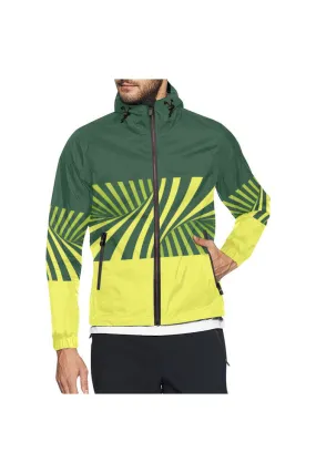 Green Illusion All Over Print Windbreaker for Men (Model H23)