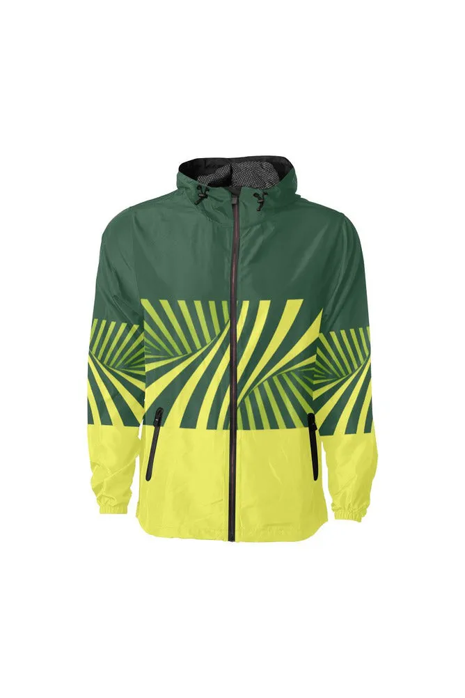 Green Illusion All Over Print Windbreaker for Men (Model H23)