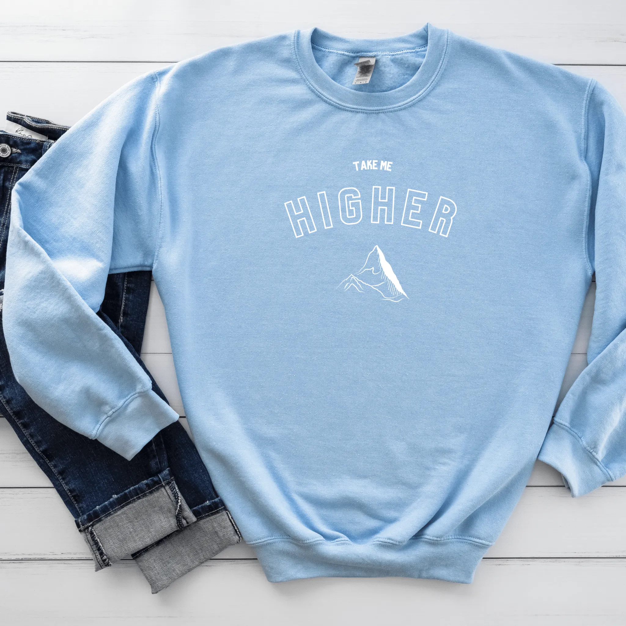 HIGHER - Genser - Sweater med Fjellmotiv: Take me HIGHER