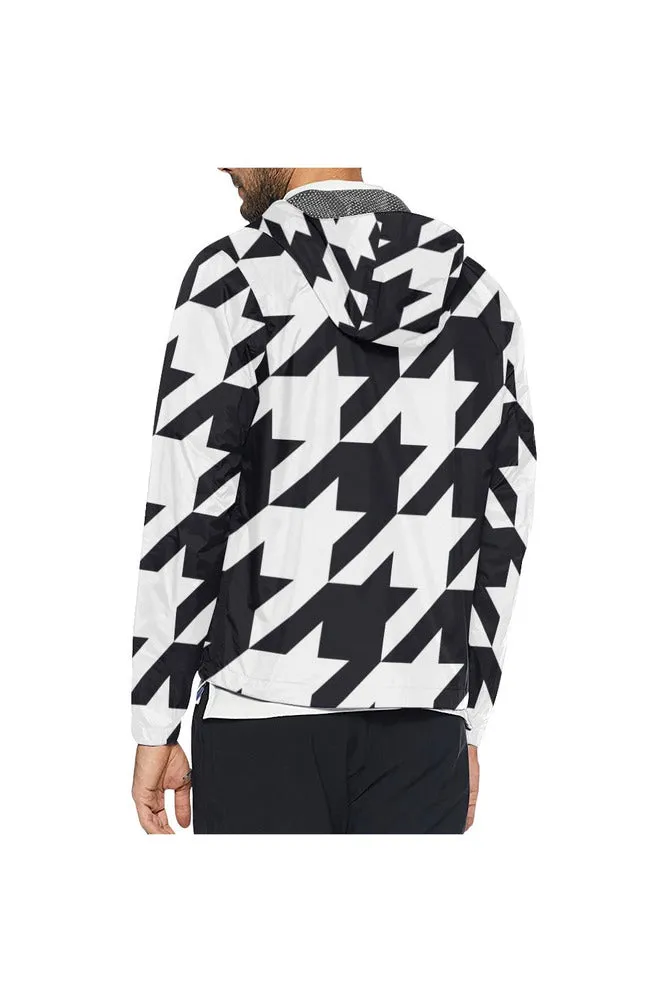 Houndstooth All Over Print Windbreaker for Men