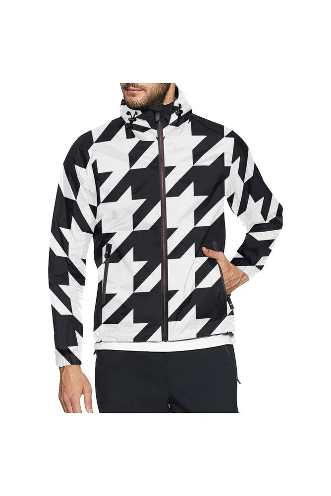 Houndstooth All Over Print Windbreaker for Men