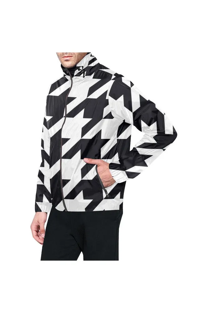 Houndstooth All Over Print Windbreaker for Men