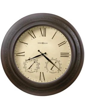 Howard Miller Copper Harbor Oversized Wall Clock - Temperature & Humidity