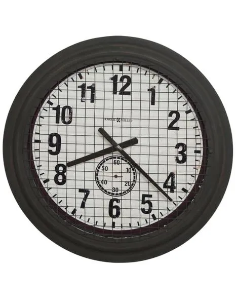 Howard Miller Oversized Grid Iron Works Round Wall Clock