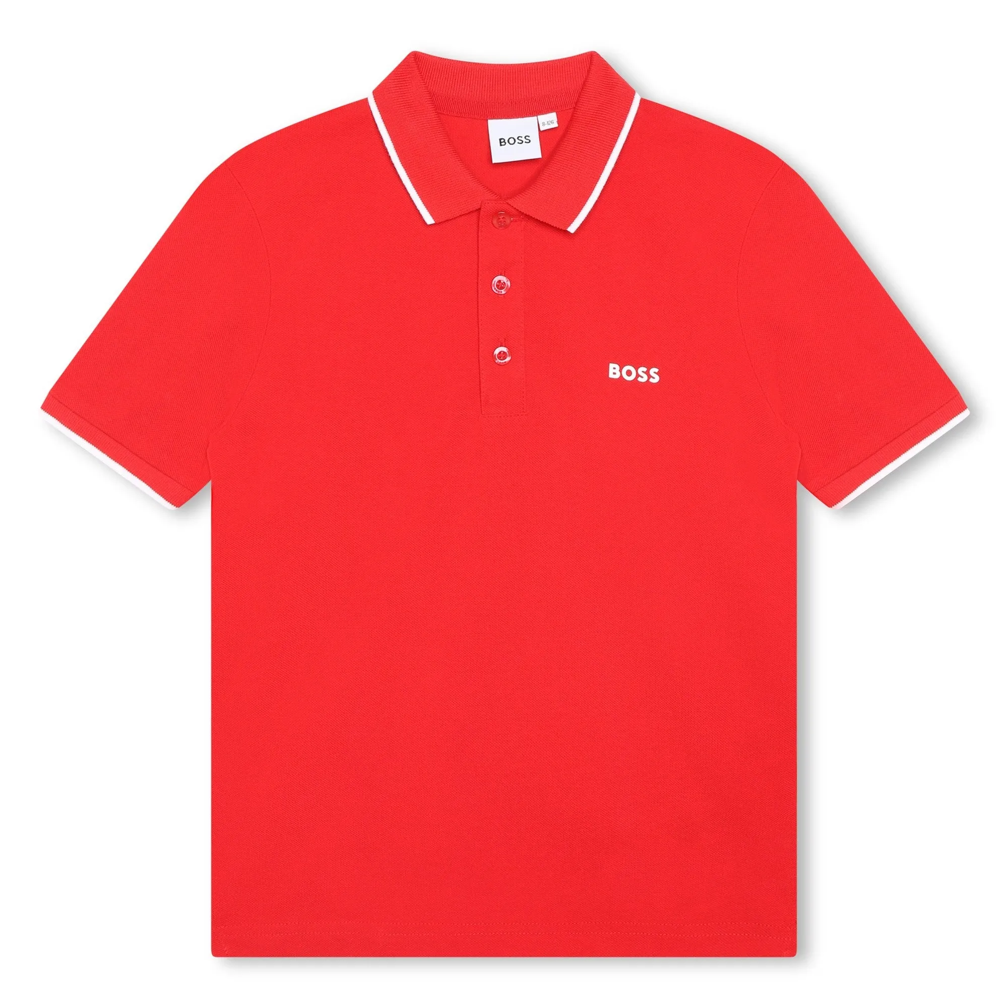 Hugo Boss Boys Basic Short Sleeve Polo _Red J25O25-991