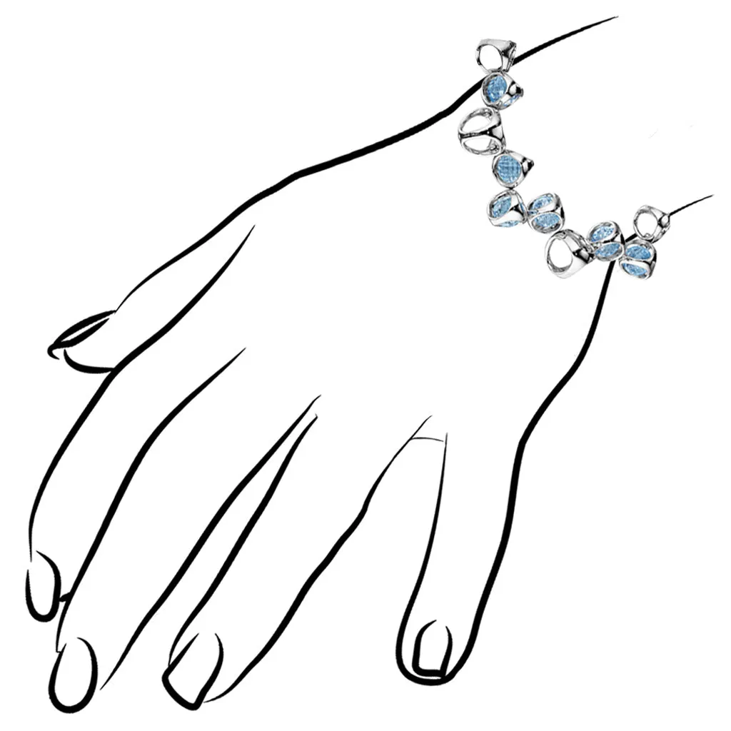 Icona Blue Quartz Bracelet in Sterling Silver