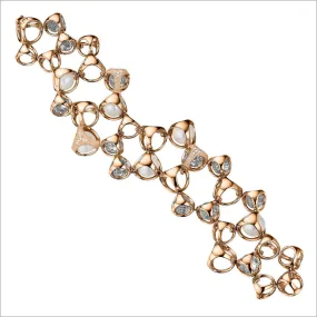 Icona Rock Crystal, Pearl & Diamond Bracelet in Sterling Silver Plated with Rose Gold