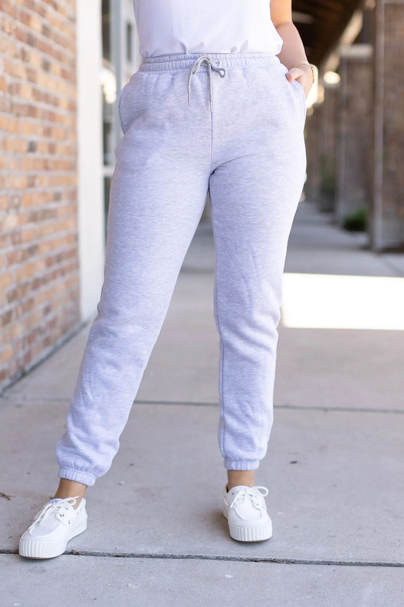 IN STOCK Cozy Joggers - Light Grey