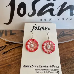 Josan SSW Rose Mallow Flower Earrings