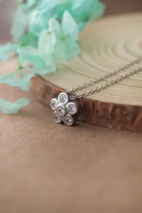 Just A Flower Sterling Silver Chain Necklace