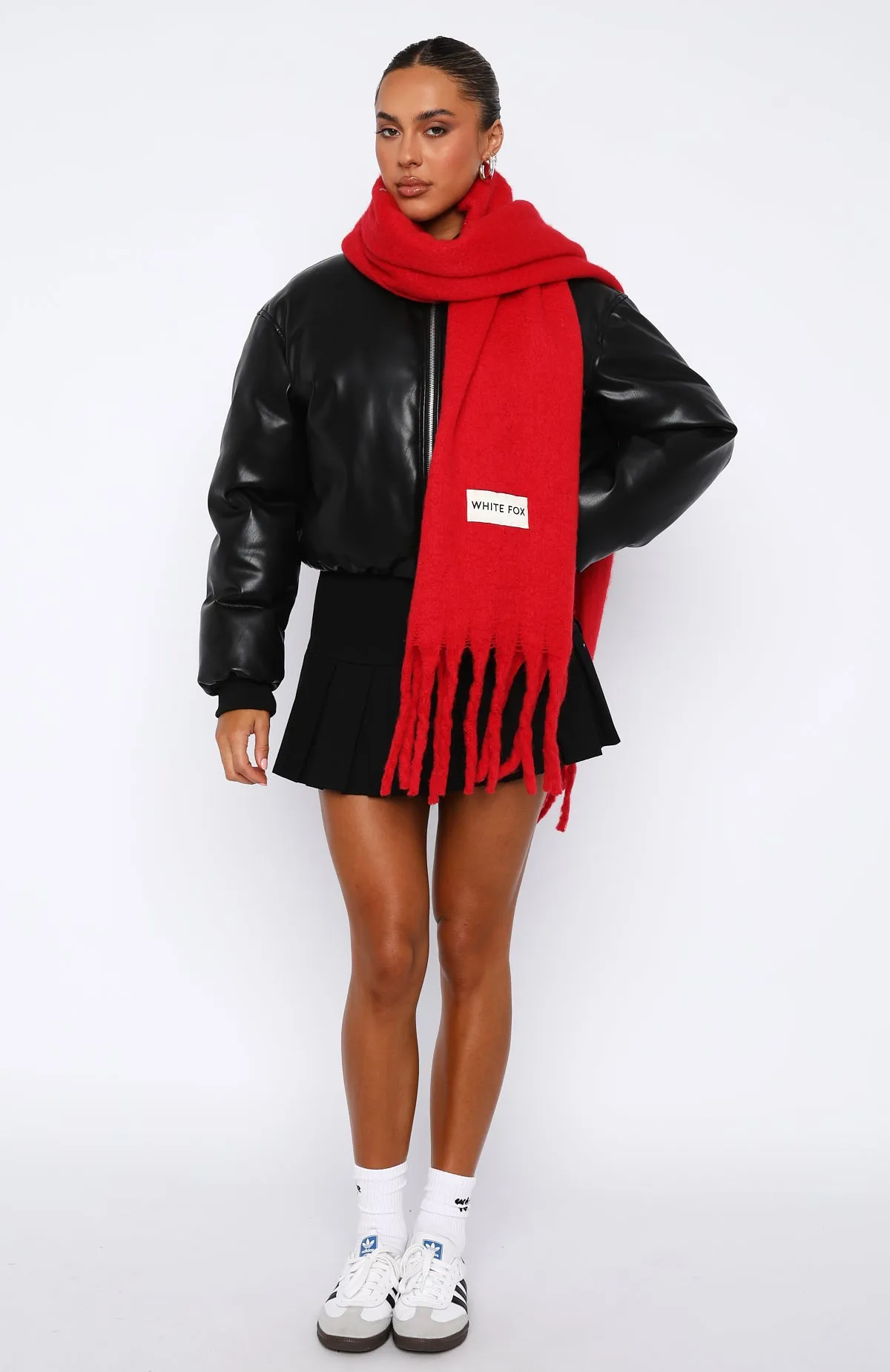 Let's Get Cozy Oversized Scarf Scarlet Red