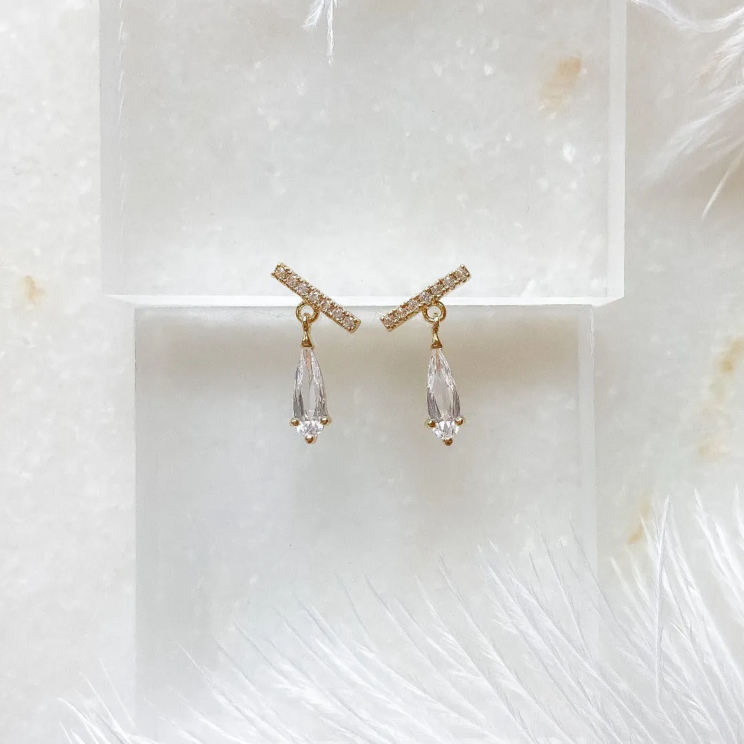 Liara Mini Crystal Drop Earrings