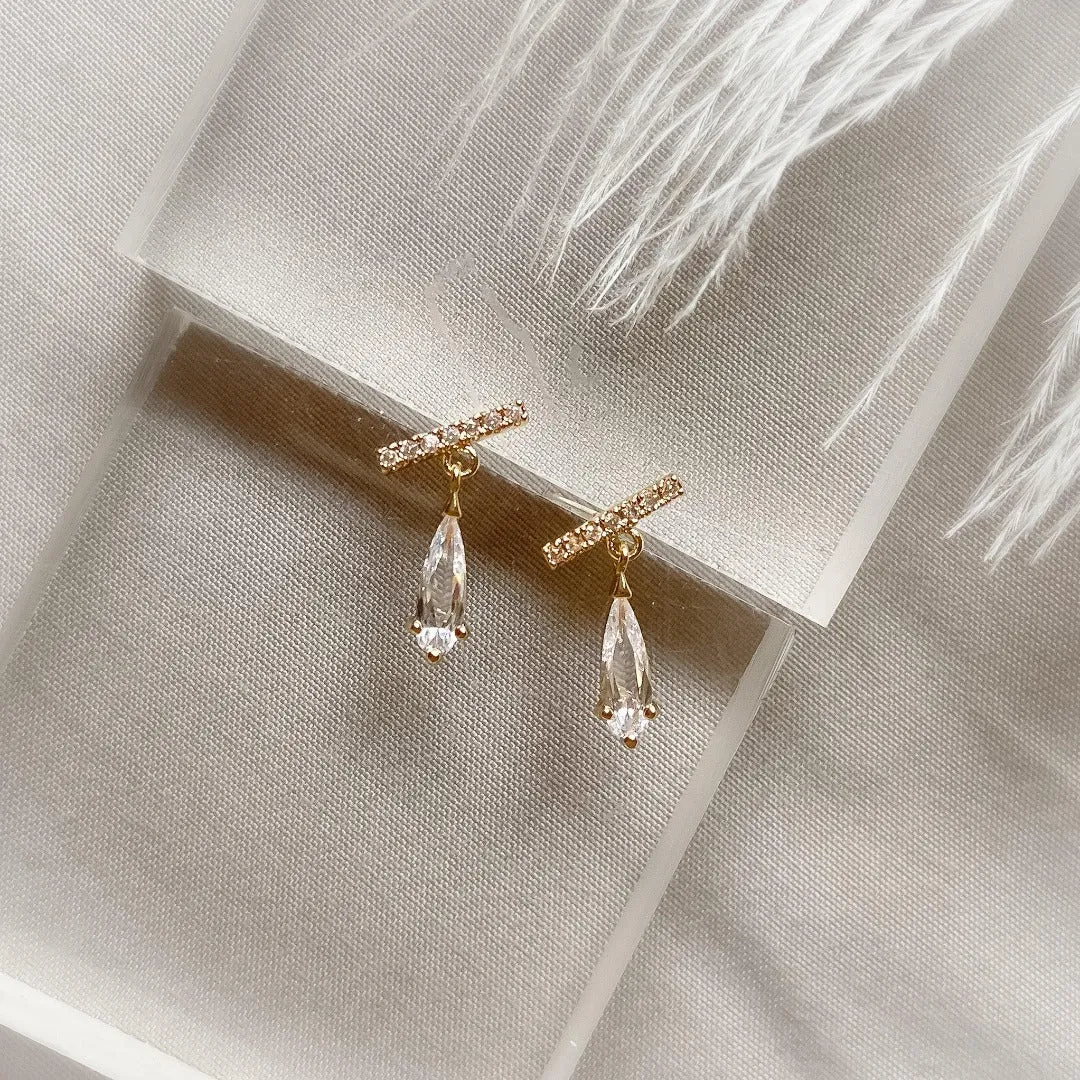 Liara Mini Crystal Drop Earrings