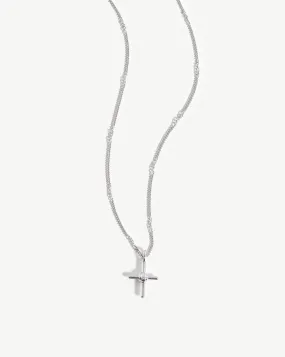 Lucy Williams Ridge Cross Necklace | Sterling Silver