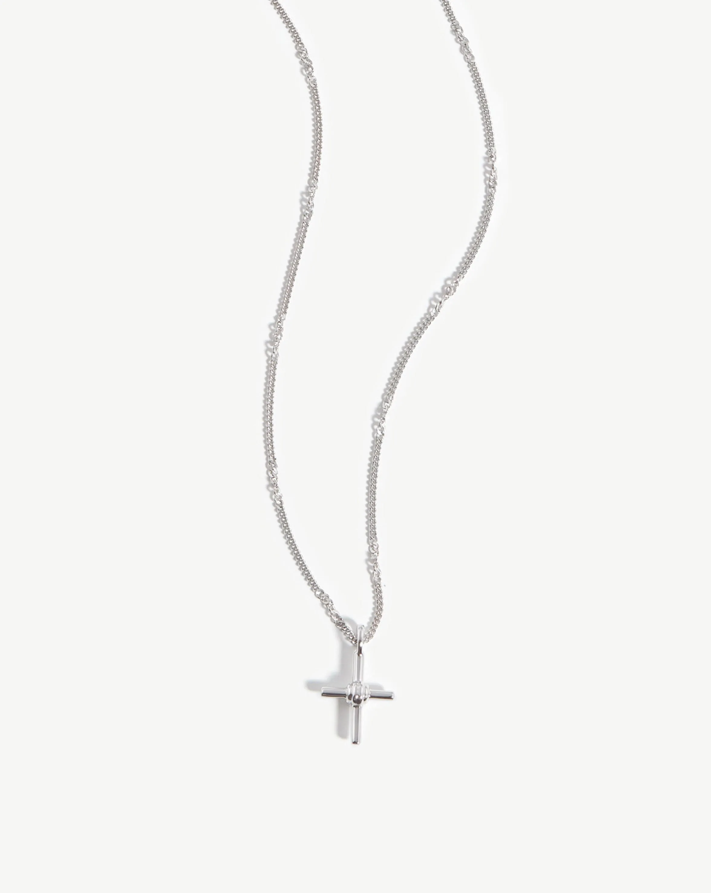 Lucy Williams Ridge Cross Necklace | Sterling Silver