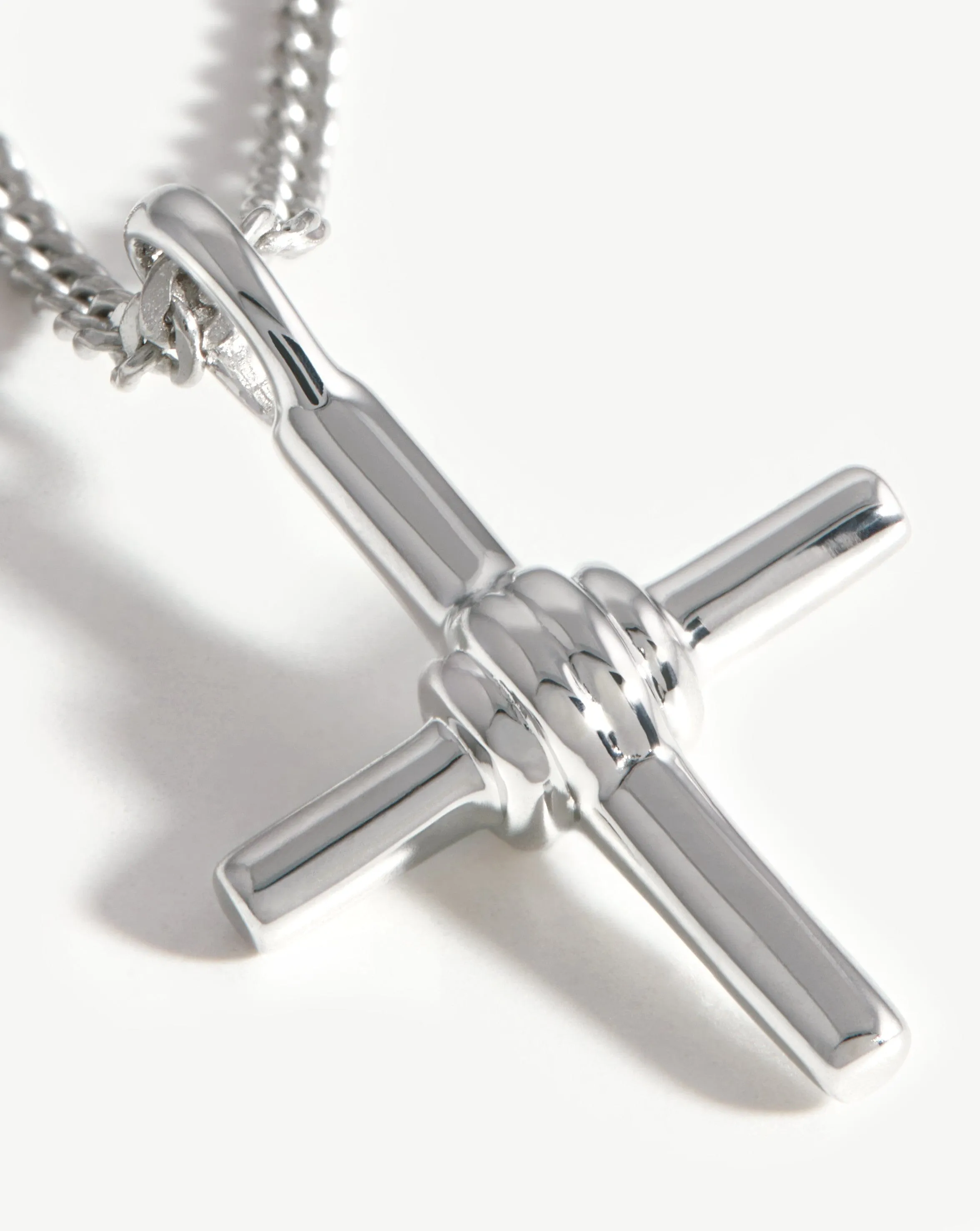 Lucy Williams Ridge Cross Necklace | Sterling Silver