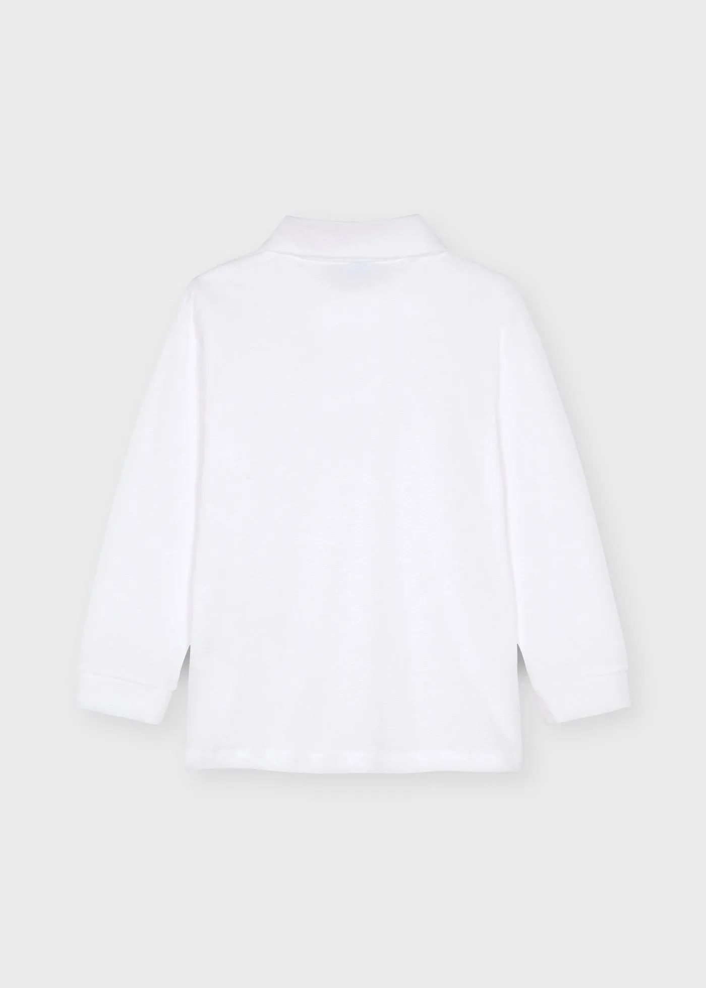 Mayoral Mini Basic L/S Polo_ White 30190-1