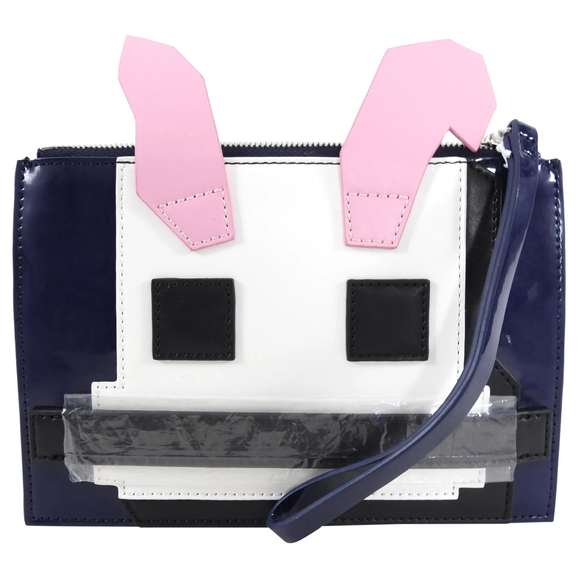 McQ McQueen Electro Bunny Blue Small Pouch Wristlet