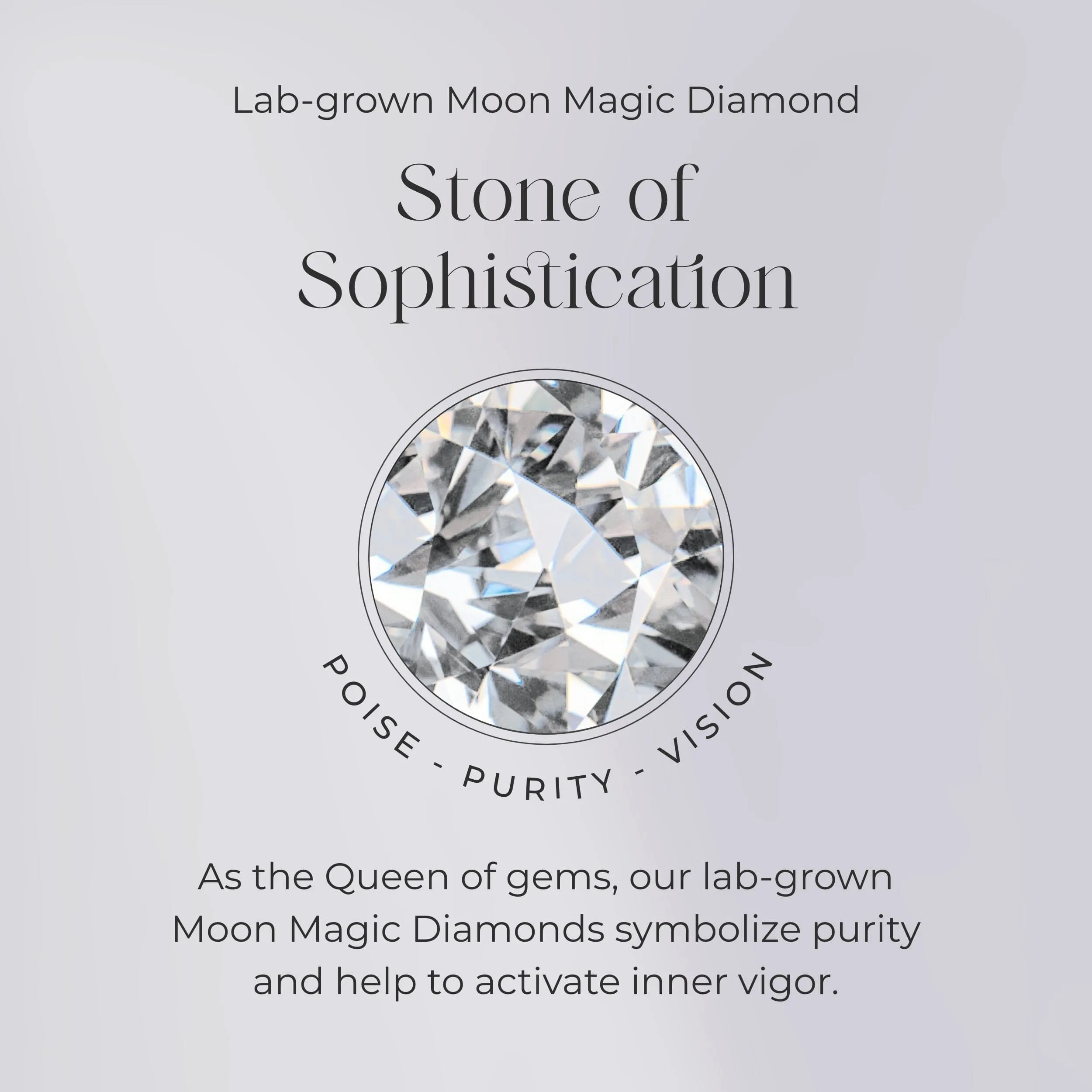 Moonstone Lab Diamond Ring - Petite Raw Allure