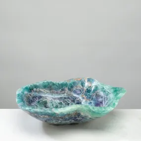 Natural Blue / Green Fluorite Bowl 13