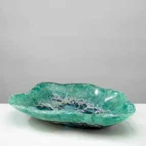 Natural Blue / Green Fluorite Bowl 15.5