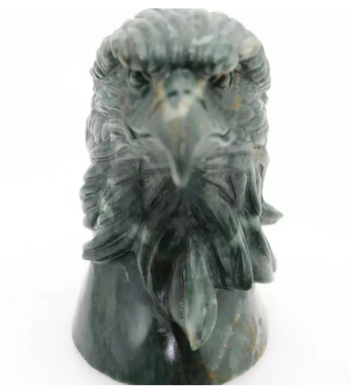 Natural Large Jade Crystal Semiprecious Gemstone Bald Eagle crystal