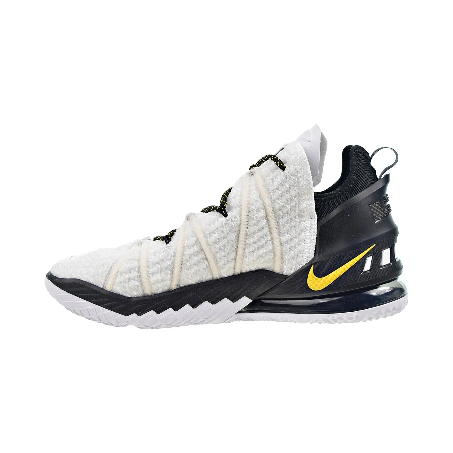 Nike Lebron XVIII 18 Home Men's Basketball Shoes White-Black-Amarillo